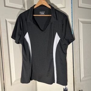 Jack Smith Gray and White Polo Size 2XL